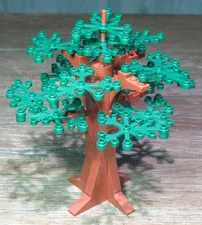 LEGO® 6" Medieval Forest Tree Reddish Brown Trunk Earth Green Leaves City
