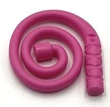 Lego New Dark Pink Minifigure Weapon Whip Coiled 3 Holes Part