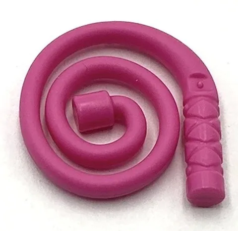 Lego New Dark Pink Minifigure Weapon Whip Coiled 3 Holes Part