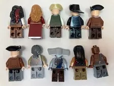 LEGO Pirates of the Caribbean Minifigure Lot Set of 10 Jack Sparrow Bulk Sale