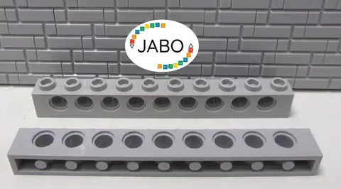 (J15/3/2) LEGO Technic 2 x 2730 Perforated Beam 1x10 New Light Grey