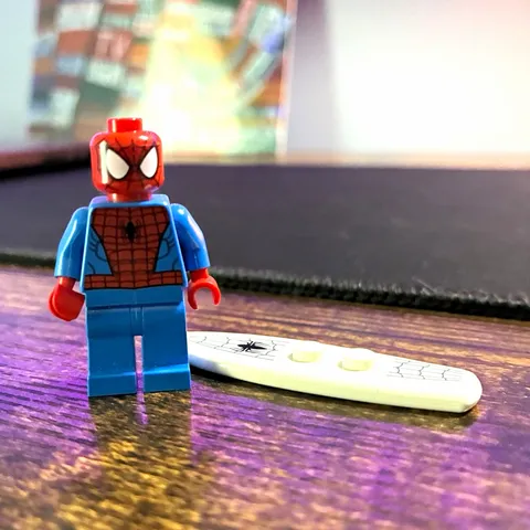 LEGO Spider-Man Minifigure with White Web Surfboard Accessory