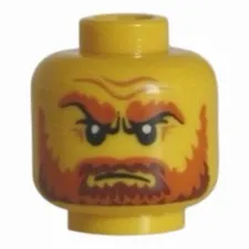 LEGO Minifigure, Head Beard Dark Orange, Bushy Eyebrows