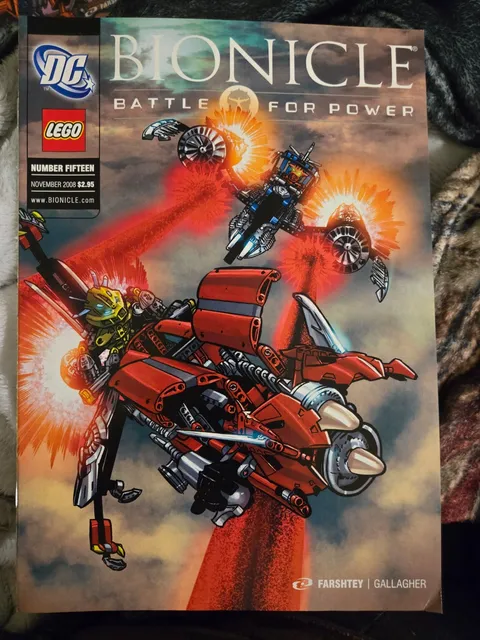 3 Lego Bionicle Catalog Comic DC Battle For Power, Glatorian, 1/09, 1/10, 11/08