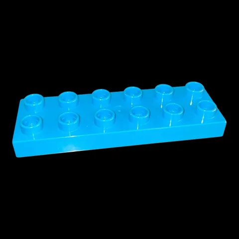 light blue Duplo 2X6 plate- combined shipping (BLUE48)