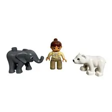 Lego Duplo Zoo  Animals and Keeper Replacement Pieces Elephant Polar Bear Person