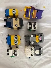 LEGO BrickHeadz Mixed Lot 8 Builds Minions Batgirl Animals Pets As-Is