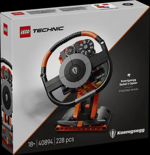 LEGO TECHNIC: 40894 Koenigsegg Sadair's Spear Steering Wheel 228 pcs