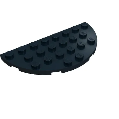 10x LEGO® Part 22888 - Plate, Round Half 4 x 8