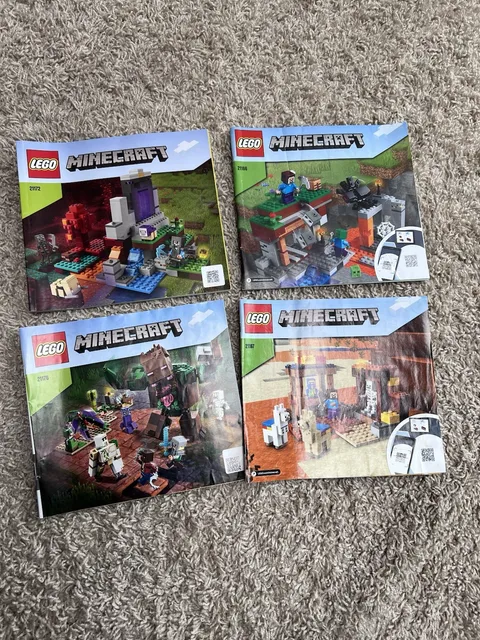 LEGO Minecraft English Instruction Manuals 21166 21167 21172 21176