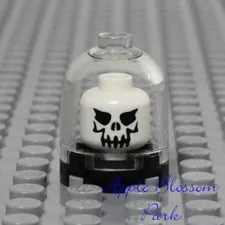 NEW Lego White SKELETON SKULL - Evil Halloween Monster Display Case Minifig Head