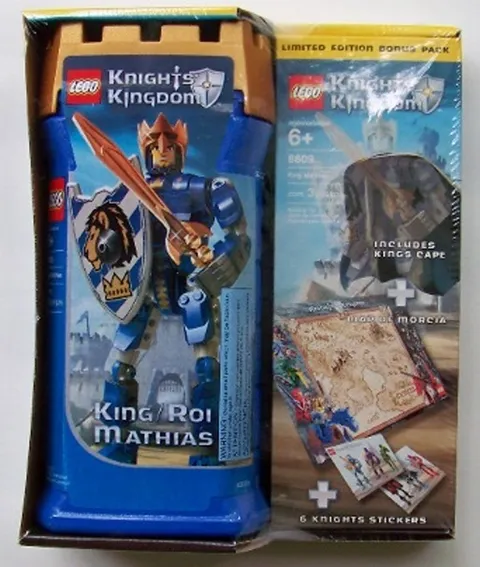 Lego Castle Knights -  KING ROI MATHIAS limited edition w/ bonus map 8809 NEW