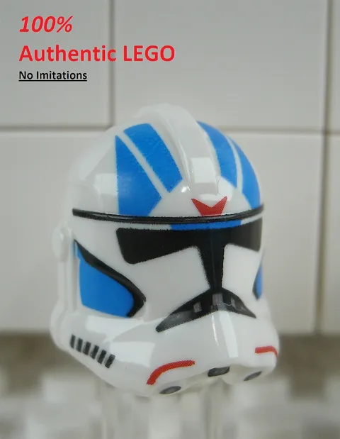 LEGO NEW White Clone Trooper Helmet Markings (1x) 6308130 Minifigure Part 68717