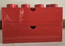 LEGO Classic Desk Drawer Container Red 14" x 6" x 6" New Out Of Box 8-stud