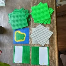 Lego 16 x 16 Baseplate Lot - 16 Vintage 16x16 Thin Base Plates Part 3867