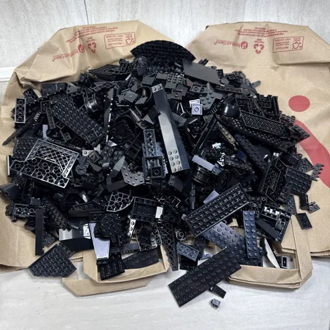 LEGO Black 4 lb Bulk Lot  Misc Bricks Plates Star Wars MOC Building Pieces Clean