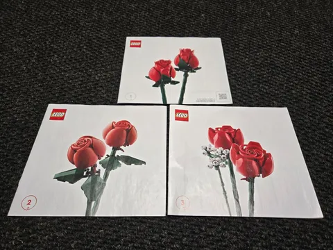 Lego 10328 Bouquet of Roses Instruction Manual Only No Bricks Set of 3 Booklets