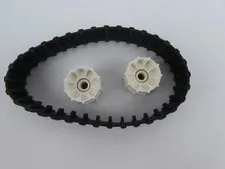 Lego Technic Large Tread (34 Tread Links) 680c01 & 2 White Tread Hub 32007