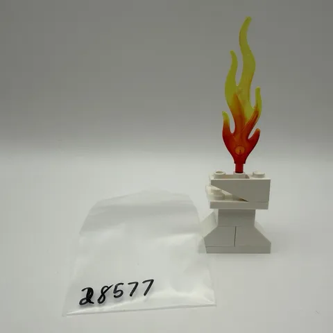 LEGO Part 85959/28577 - Trans-Yellow/red Flame - 1pc