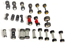 LEGO Axles Wheels Lot 21x Vintage Town City Space Chassis Vehicle Car Parts Base