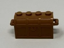 LEGO Pirate Chest Treasure Sweetheart Hope Container Hinge Lid Nougat Lt Brown