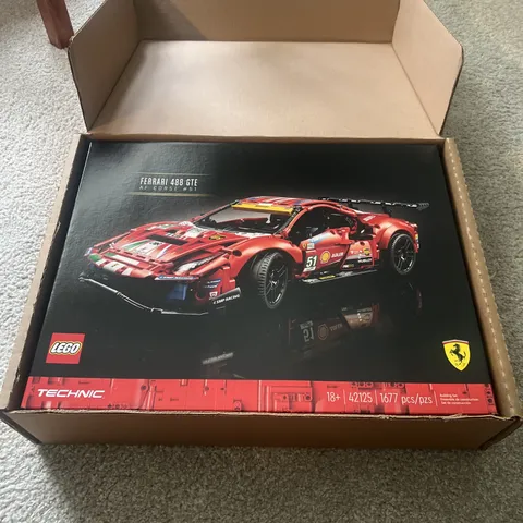 LEGO 42125 TECHNIC Ferrari 488 GTE “AF Corse #51” NEW. Still in brown box.