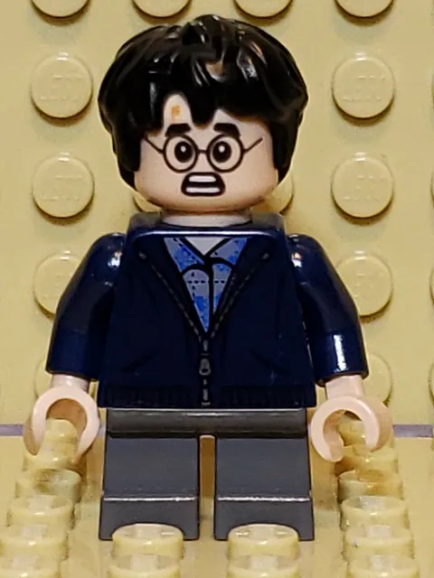 Lego HARRY POTTER minifigure - DARK BLUE ZIP UP Harry Potter hp153 FAST SHIPPING