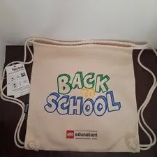 LEGO Education Canvas Bag Straps Carrying Storage Drawstring Cinch NEW