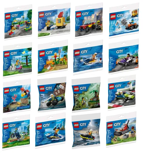 LEGO CITY Polybag Paper Bag Sets Mini-Builds Minifigures - YOU CHOOSE - SEALED