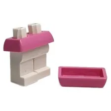 LEGO 2x Dark Pink Minifigure Short Straight Skirt Genuine