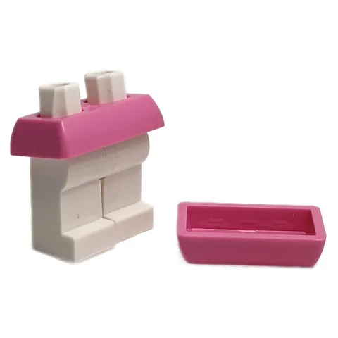 LEGO 2x Dark Pink Minifigure Short Straight Skirt Genuine