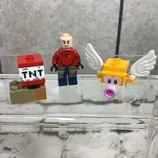 LEGO Minifigs Lot TNT Explosives Mario Cheep Bird Hero Man Figure Parts Pieces