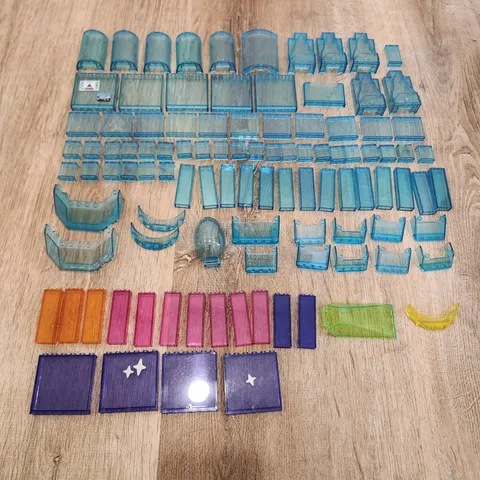 Lego Trans Blue + More 103 Pc Lot Windscreen Wall Rock Panels Pillars Cylinder