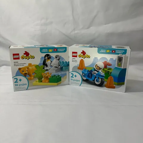 LEGO DUPLO Lot of 2 10442 Wild Animals & 10471 Police Motorcycle NEW Sealed