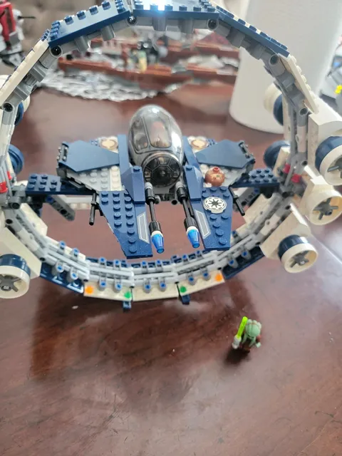 LEGO Star Wars 7661 Jedi Starfighter Hyperdrive Booster Ring Complete w/ Obi-Wan