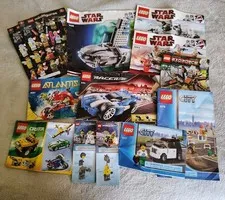 11 LEGO Manuals Instructions Booklets Mixed Lot-Star Wars, Space Police, City...