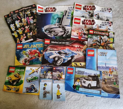 11 LEGO Manuals Instructions Booklets Mixed Lot-Star Wars, Space Police, City...