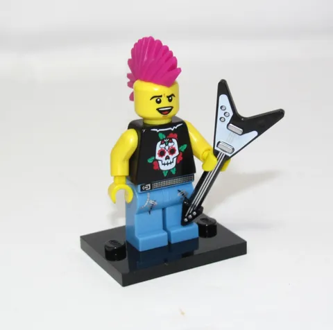 Lego Series 4 Punk Rocker Minifigure guitar