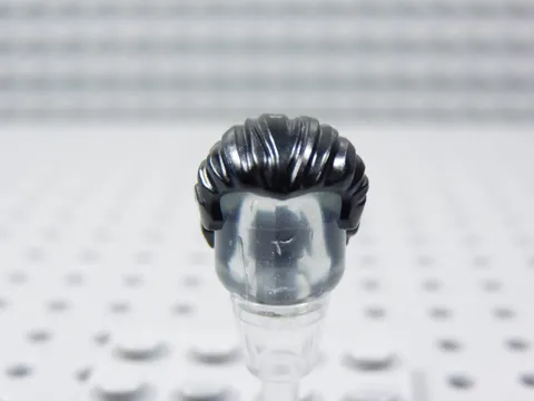 LEGO Black Hair w/ Swept Ponytail Horse Tail Minifig BQ