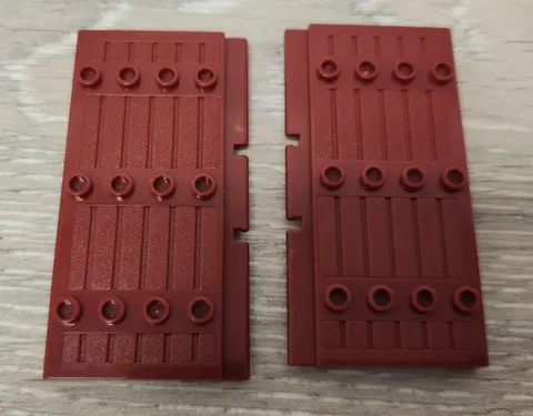 Lego 30223 Dark Red Crimson Door 1 x 5 x 7 1/2 Stockade Dark Fortress Lot Of 2
