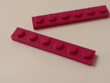 Lego x3 Magenta 1x6 Plates, 3666 (028-186)