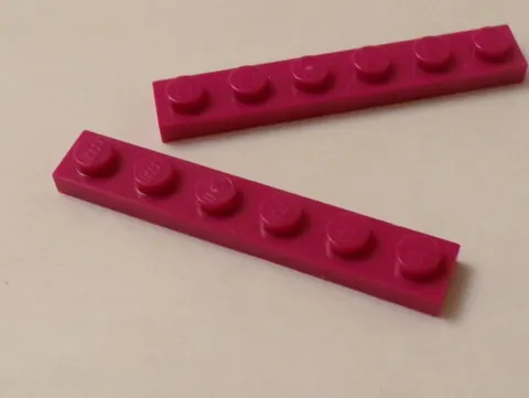 Lego x3 Magenta 1x6 Plates, 3666 (028-186)