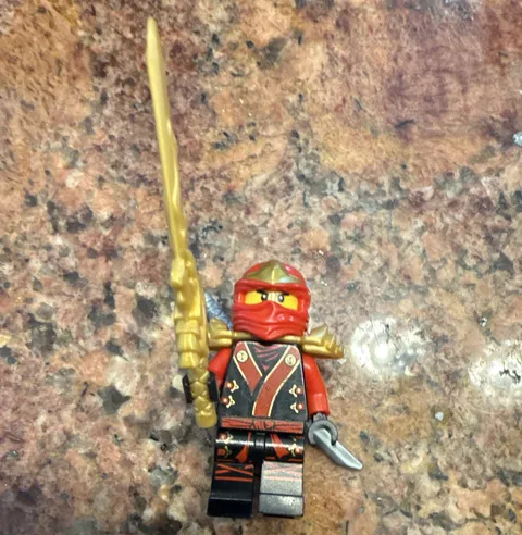 LEGO NINJAGO Kai Red Ninja Minifigure w/ Armor & Gold Sword, Age 5+ 2012