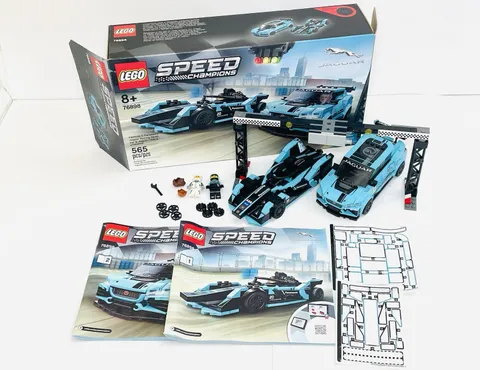 LEGO Speed Champions 76898 Jaguar Two Car Set 100% Complete with Box And Manuals