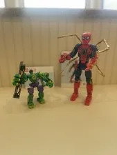 LEGO Marvel Iron Spider-Man and Hulk Mech with Manuals No Box