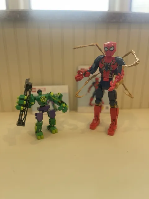 LEGO Marvel Iron Spider-Man and Hulk Mech with Manuals No Box