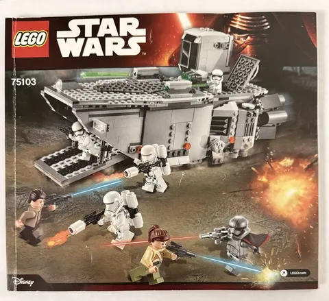 Lego Star Wars First Order Transporter Instruction Manual ONLY  75103