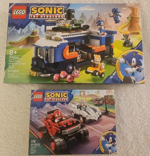 LOT 2 LEGO Sonic the Hedgehog  77006 77118 NEW Command Truck & Silver's Car