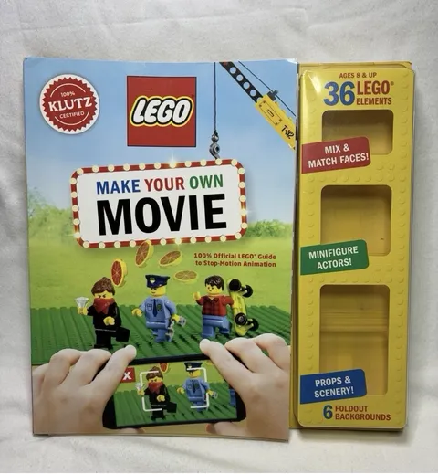 LEGO Make Your Own Movie Klutz Book Official Guide Stop Motion NO BRICKS MANUAL