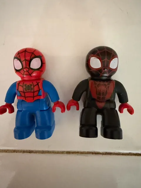 Lot Of 2 LEGO Duplo SPIDERMAN MILES MORALES & Spiderman Marvel SUPER HERO